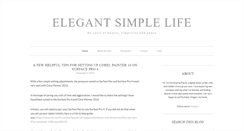 Desktop Screenshot of elegantsimplelife.com