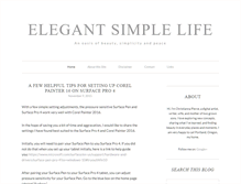 Tablet Screenshot of elegantsimplelife.com